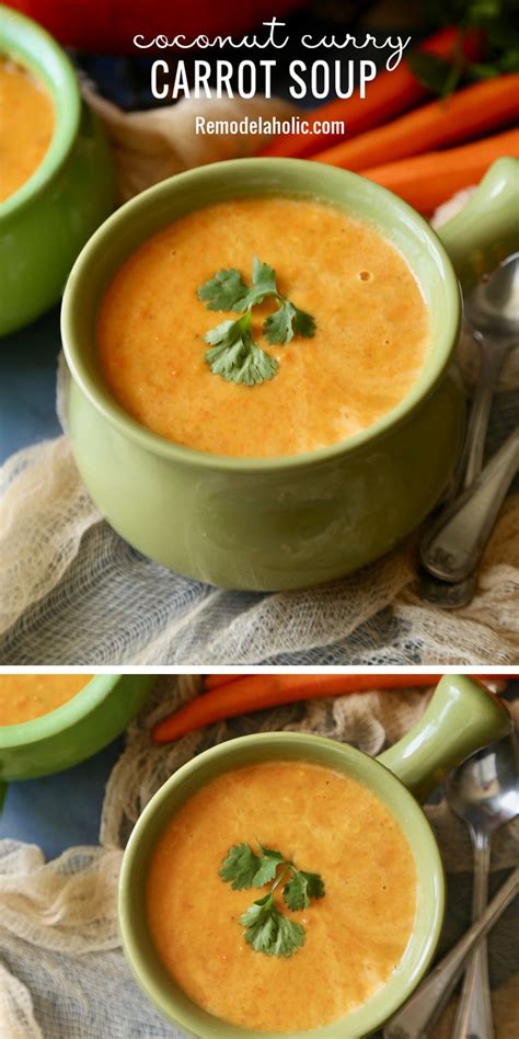 Coconut Curry Carrot Soup Homemade Soup Recipe Curried Carrot Soup