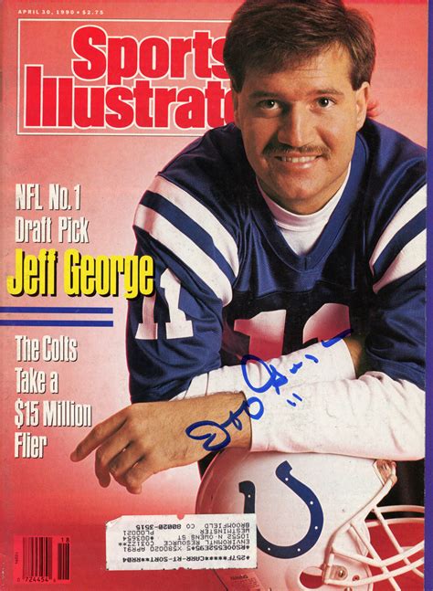 Jeff George Autographed Indianapolis Colts 4101990 Sports Illustrated Denver Autographs