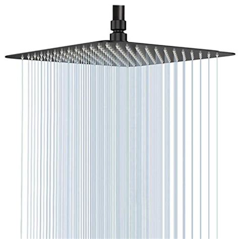 Ggstudy 16 Inch Square Stainless Steel Shower Head Rain Style Large