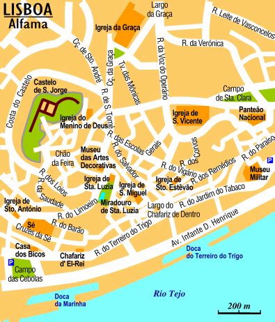 Mapa De Lisboa Alfama Mapa De Portugal