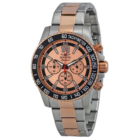Invicta assembles their watches in both japan, and switzerland, and they have even created their own lume, and crystals called tritnite, and flame fusion respectively. Invicta Signature II Chronograph Rose Gold-tone Dial Men's Watch 7409 - Signature II - Invicta ...