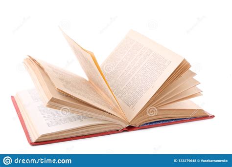 Open Book Isolated On White Background Close Up Stock Photo Image Of