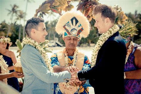 Gay Wedding In Tahaa Bora Bora Tahiti Ceremony French Polynesia