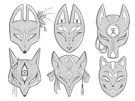 How To Draw A Kitsune Mask Design Talk