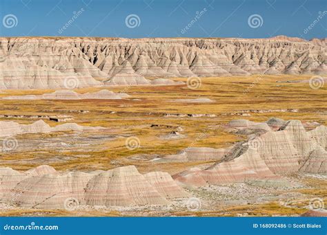 Panoramic View Of Badlands Geological Features Stock Photo Image Of
