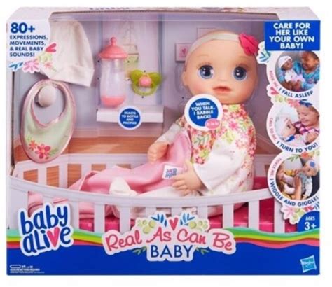Hasbro Baby Alive Real As Can Be Baby Doll Blonde Sculpted Hair