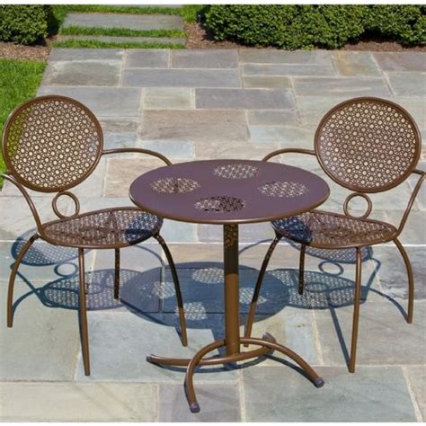 Wrought Iron Bistro Set 3 Pcs Margarita Coffe Bean Al 29 9124 Cozydays