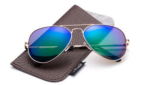 Polarized Aviator Sunglasses Mirrored Lens Classic Aviator Polarized