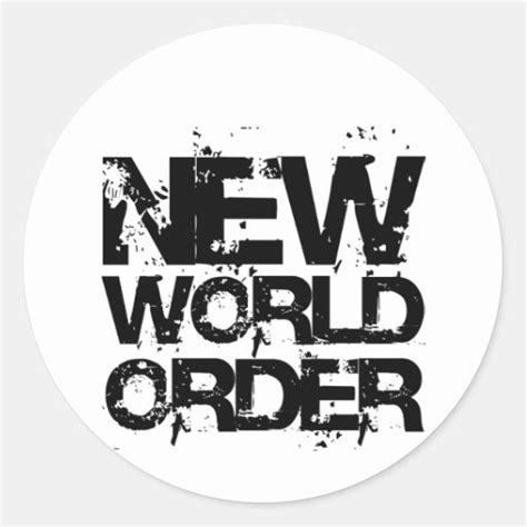 New World Order Classic Round Sticker Zazzle