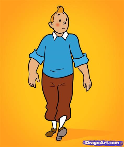How To Draw Tintin Step By Step Comic Book Characters