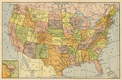 Large detailed alternative new york city tourist map. USA map (19th century), scanned version of an old original ...