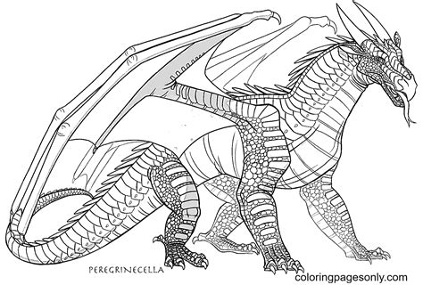 Sandwing Dragon Coloring Pages Wings Of Fire Coloring Pages