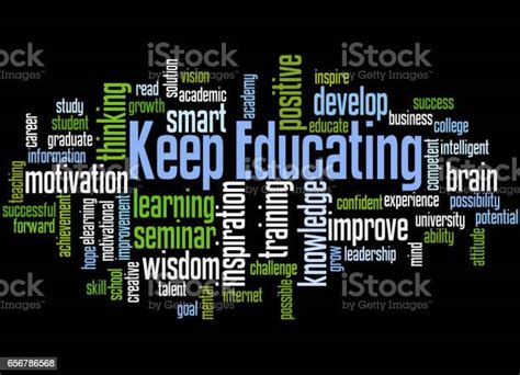 Keep Educating Word Cloud Concept 6 Stock Illustration Download Image