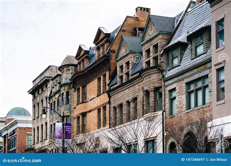 Architectural Details Of Buildings Along Charles Street In Mount