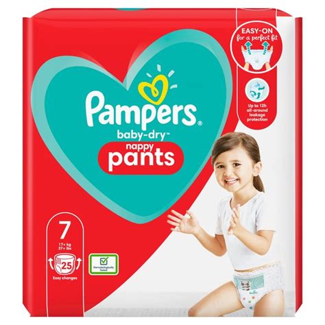Pampers Baby Dry Nappy Pants Size 7 17kg Essential Pack Ocado