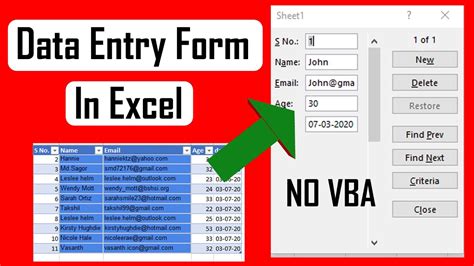 How To Create A Data Entry Form In Microsoft Excel