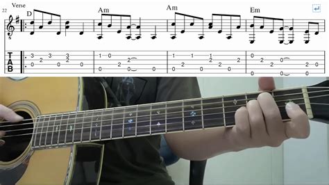 Clocks Coldplay Easy Fingerstyle Guitar Playthrough Tutorial Lesson