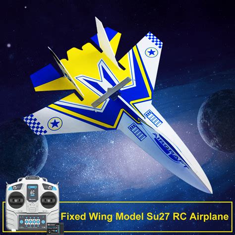 Fixed Wing Model Su27 Rc Airplane With Microzone Mc6c Transmitter With