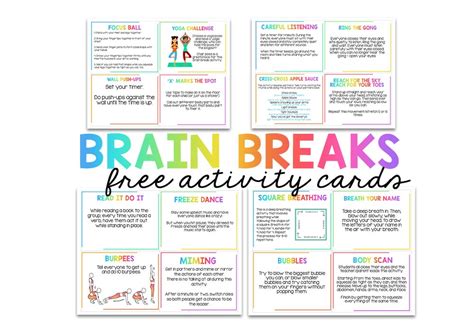 Brain Breaks Activity Cards