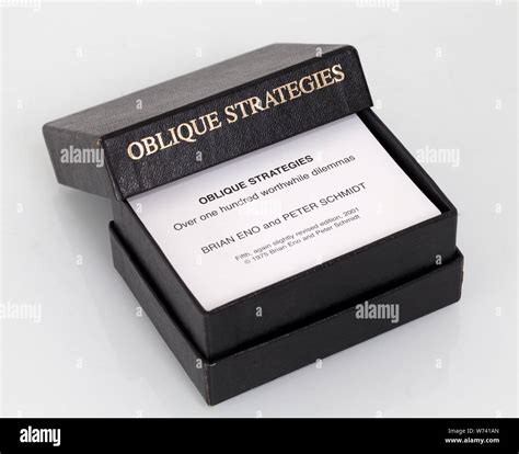 Oblique Strategies Playing Cards By Brian Eno And Peter Schmidt Over