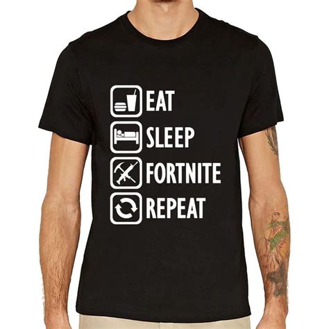 Eat Sleep Fortnite Repeat Shirt Tee Shirt Fashion Repeat Shirts Mens Tee Shirts