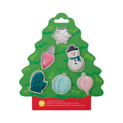 Wilton Mini Christmas Cookie Cutter Set 6 Piece Holiday Cookie Cutters