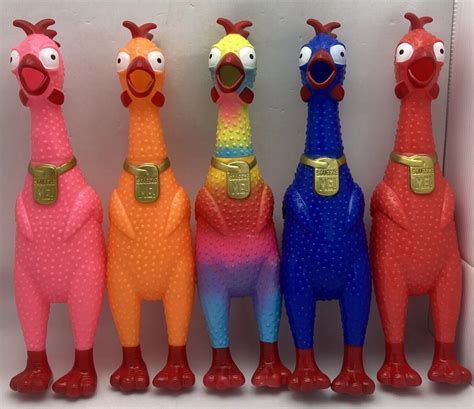 5 squeeze me chickens with sound animolds squeeze toys 12 5 tie dye ebay
