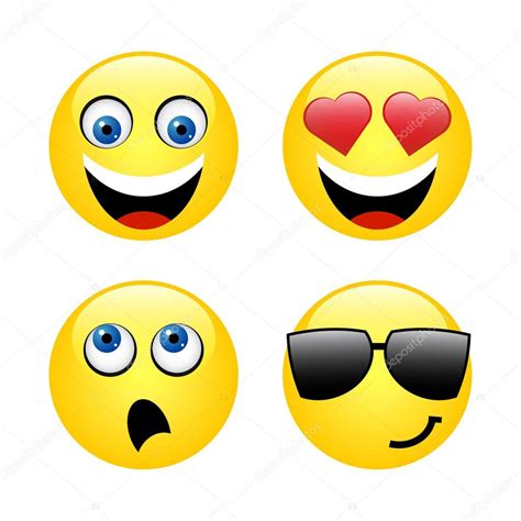 Smiley Faces Expressing Different Feelings — Stock Vector © Hydognik