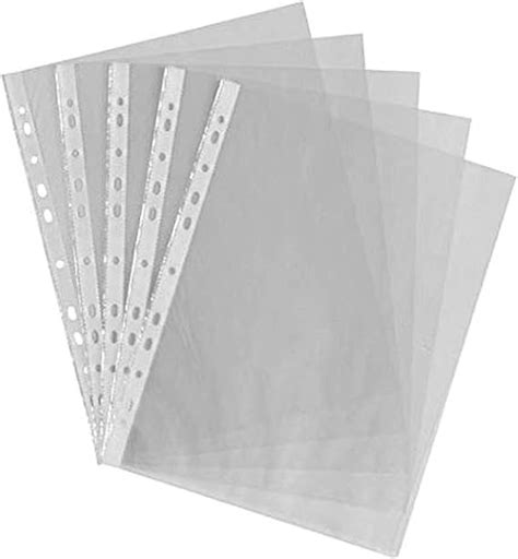 ملف شفاف للاوراق بمقاس A4، عدد 100 قطعة Amazonae المنتجات المكتبية