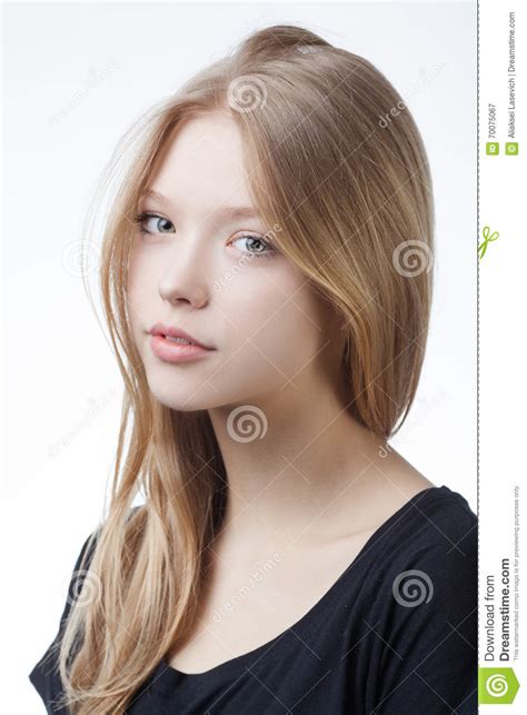 Beautiful Blond Teen Girl Portrait Stock Photo Image