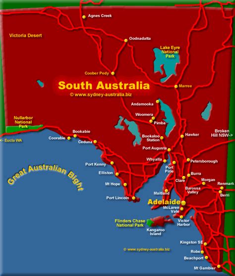 State Of South Australia Map