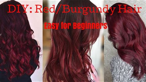 Diy Re Dying Hair Burgundy Easy For Beginners Youtube