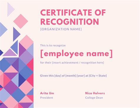 20 Free Certificates Of Appreciation For Employee Templates