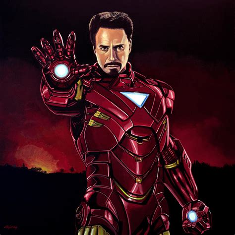 While it makes sense that someone so famous would be paid extremely well in a surprising turn of events, robert downey jr. Robert Downey Jr. as Iron Man Painting by Paul Meijering