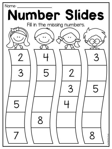 Math Worksheets Kindergarten Numbers 1 10