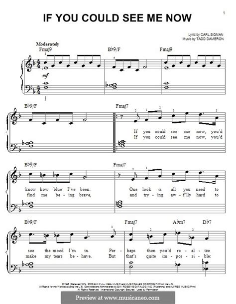 If You Could See Me Now By T Dameron Sheet Music On MusicaNeo