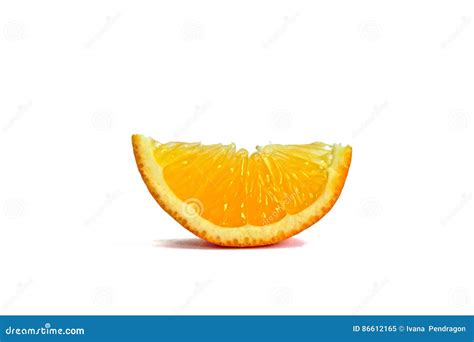 Orange Wedge Stock Image Image Of White Food Closeup 86612165