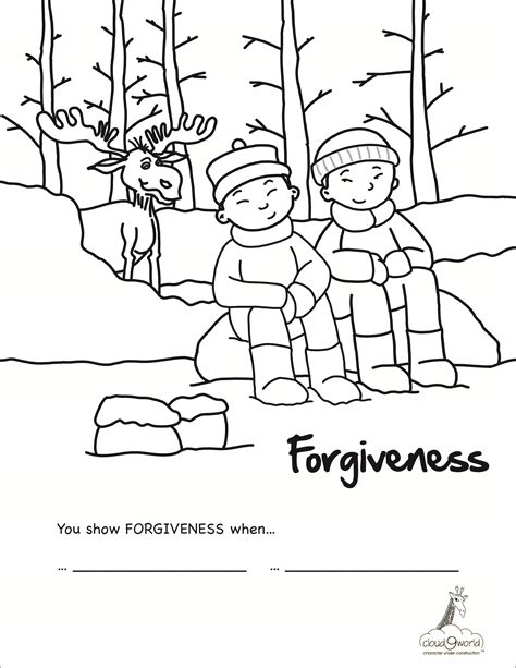 Printable Forgiveness Activity Sheets