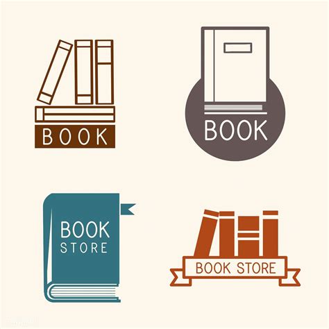 bookstore logos  sign set vector  image  rawpixelcom