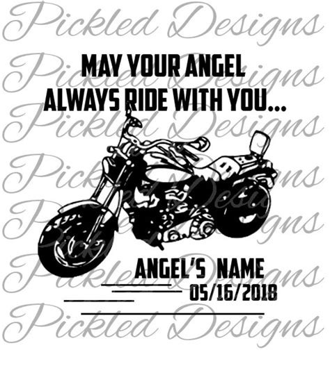 Decal In Loving Memory Motorcycle Loss Svg Sticker Artwork Etsy