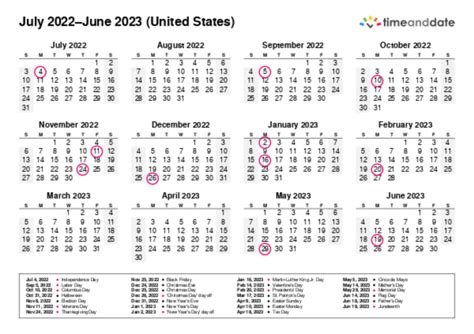 Printable Calendar 2022 For United States Pdf