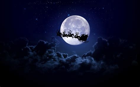 Free Download Fly With Santa To The Moon Moon Fullmoon Luna Sky