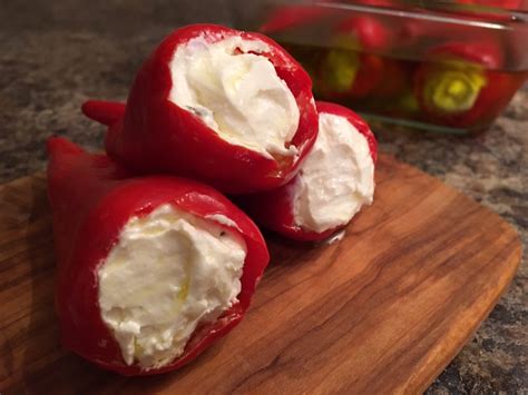 Red Jalapeno Peppers Stuffed With Cream Cheese And Feta Club Foody