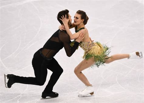 Olympic Figure Skater Suffers Nip Slip In Wardrobe Malfunction