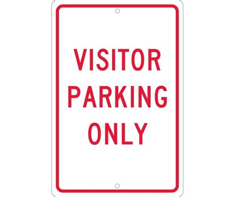 Traffic Sign Visitor Parking Only