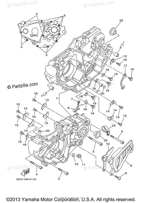 Yamaha Atv 2008 Oem Parts Diagram For Crankcase