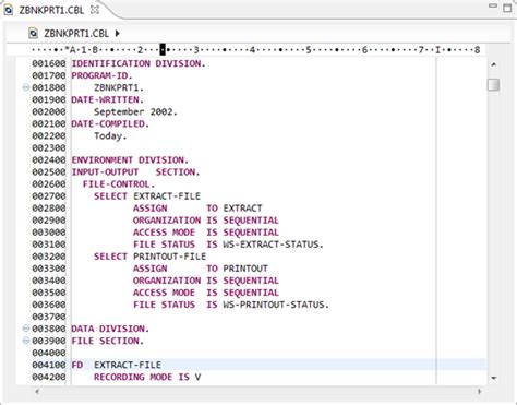 Displaying And Editing Cobol Code From The Mainframe