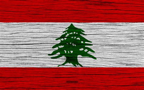 Download Wallpapers Flag Of Lebanon 4k Asia Wooden Texture Lebanese