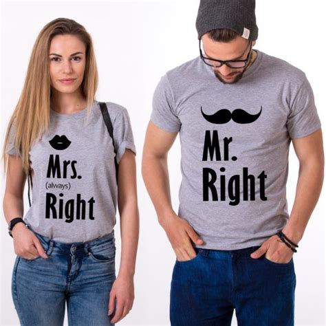 couples set mr right mrs always right matching shirts matching couple shirts couple