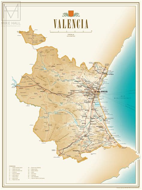 Concept Design A Map Of Valencia Province Spain Behance